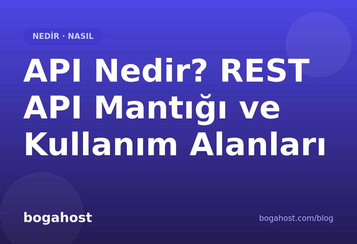 API Nedir? REST API Mantığı ve Kullanım Alanları