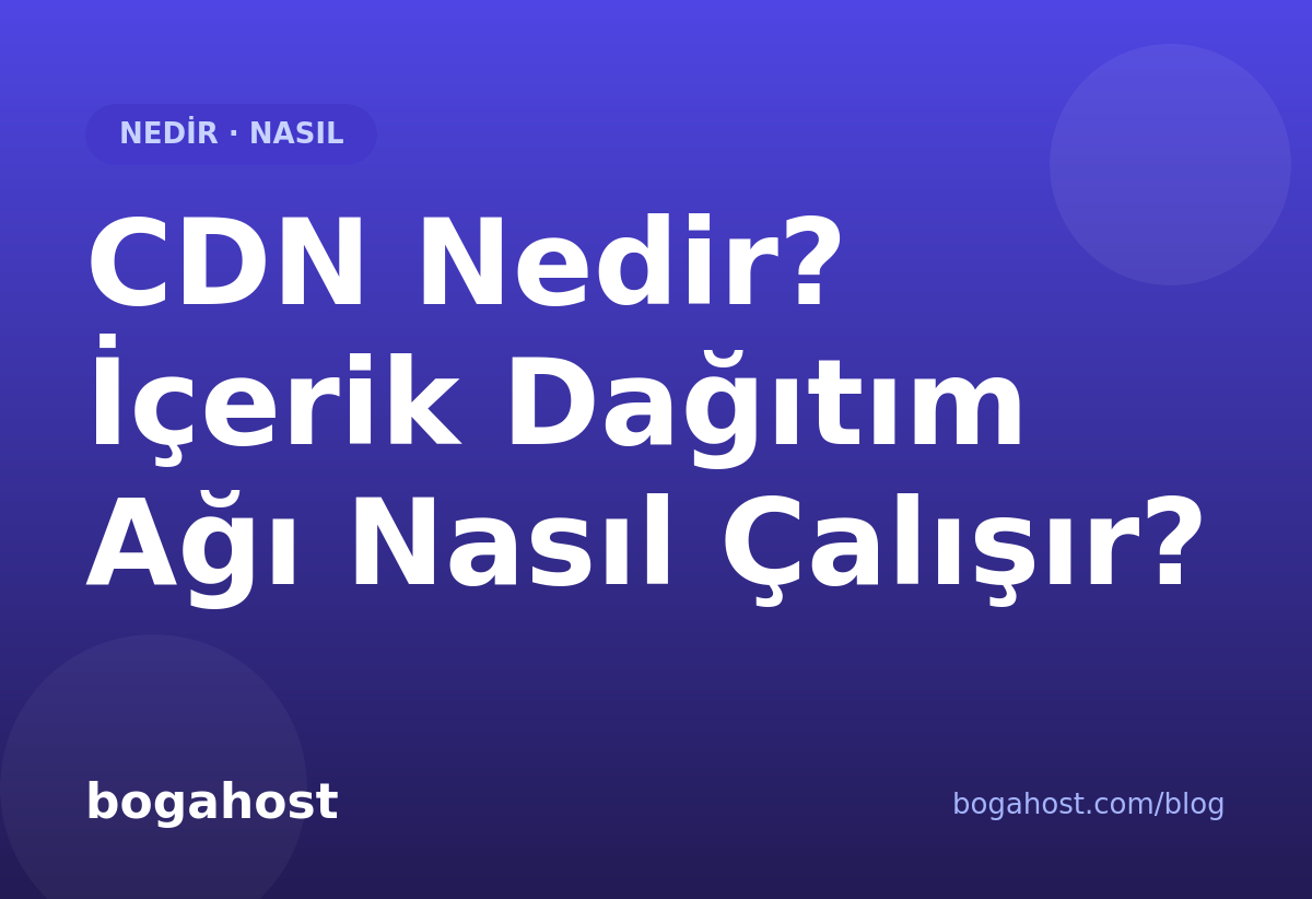 CDN Nedir? İçerik Dağıtım Ağı Nasıl Çalışır?