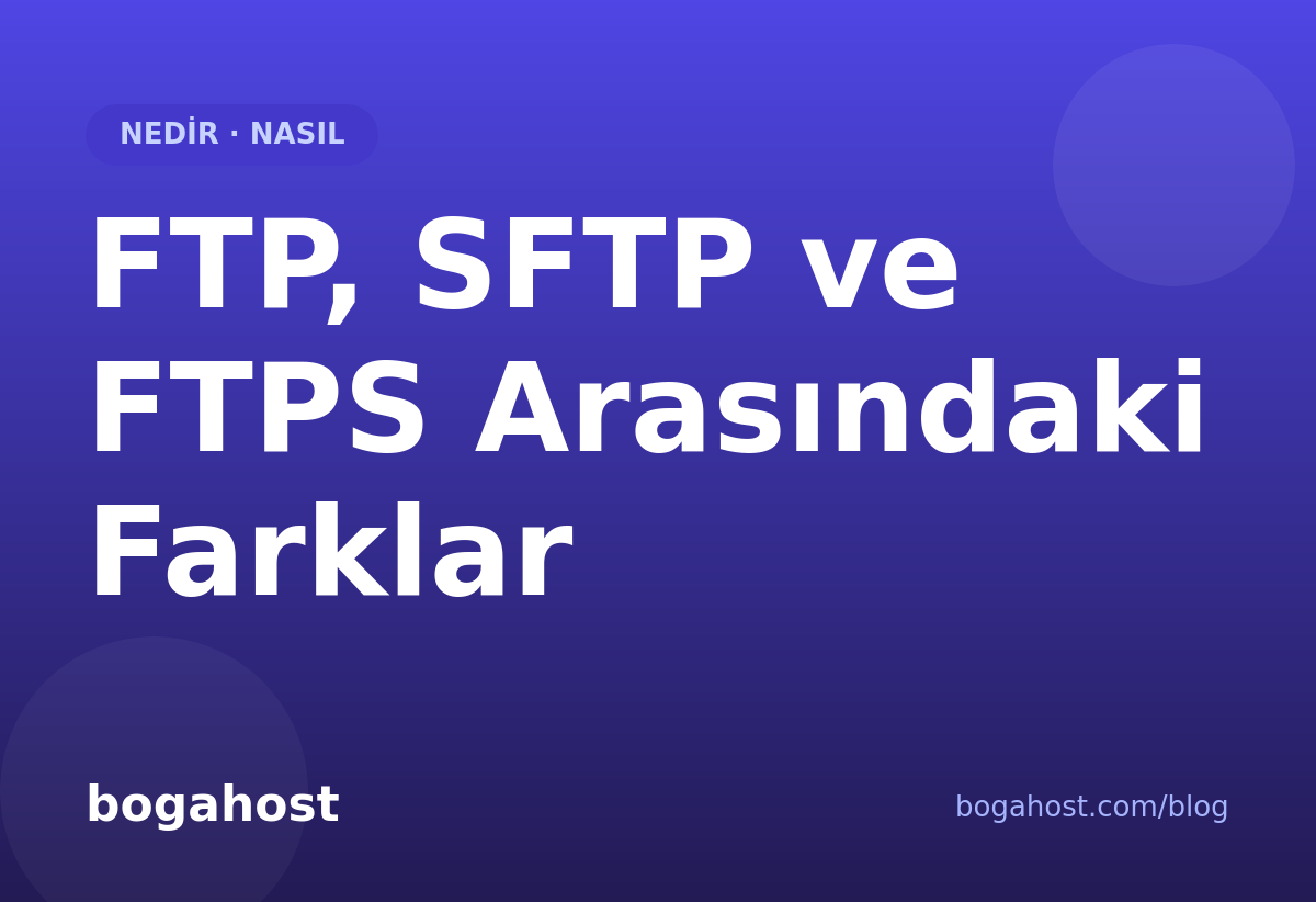 FTP, SFTP ve FTPS Arasındaki Farklar