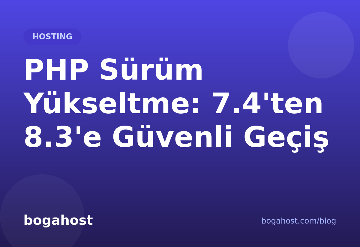 PHP Sürüm Yükseltme: 7.4'ten 8.3'e Güvenli Geçiş