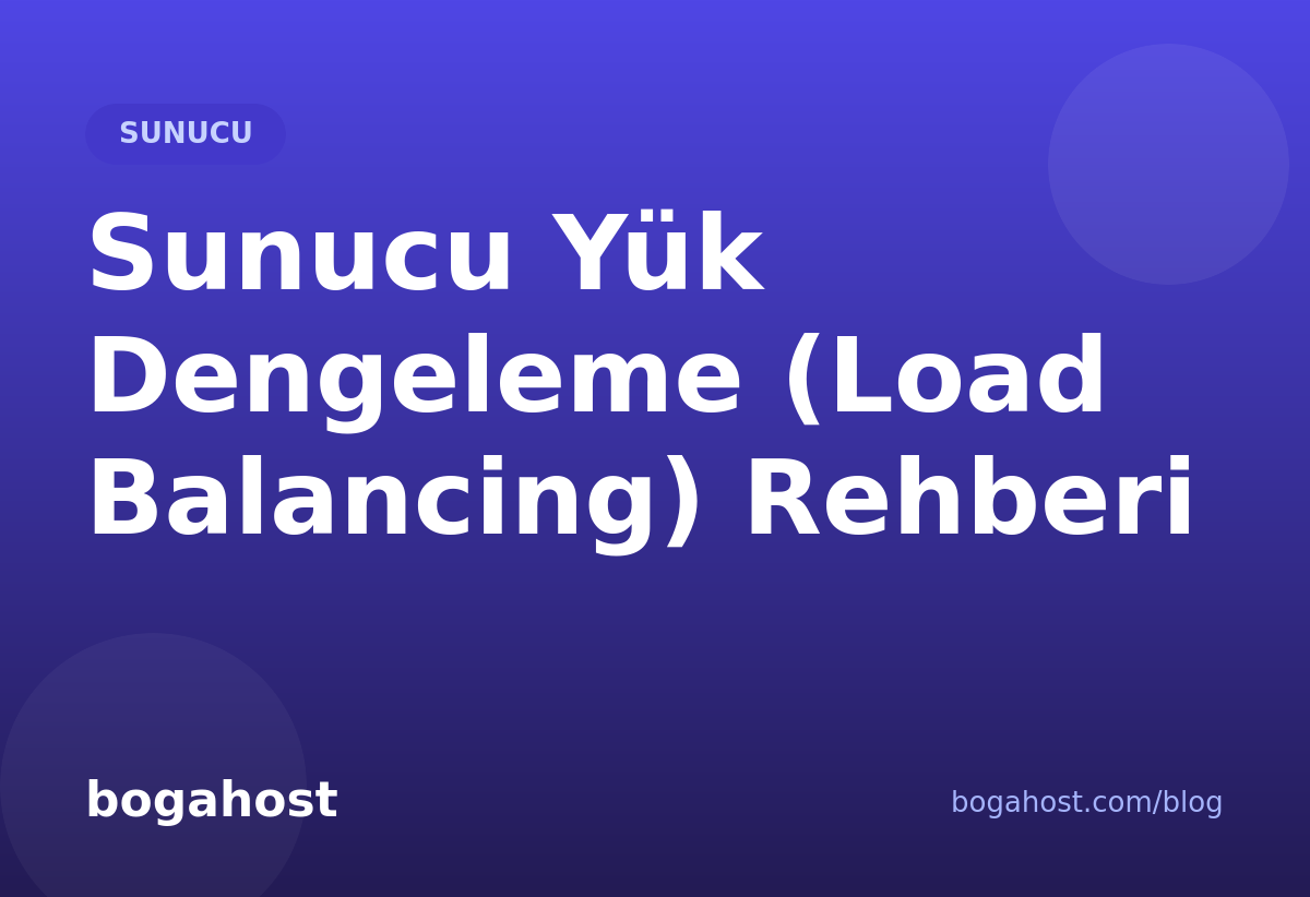 Sunucu Yük Dengeleme (Load Balancing) Rehberi