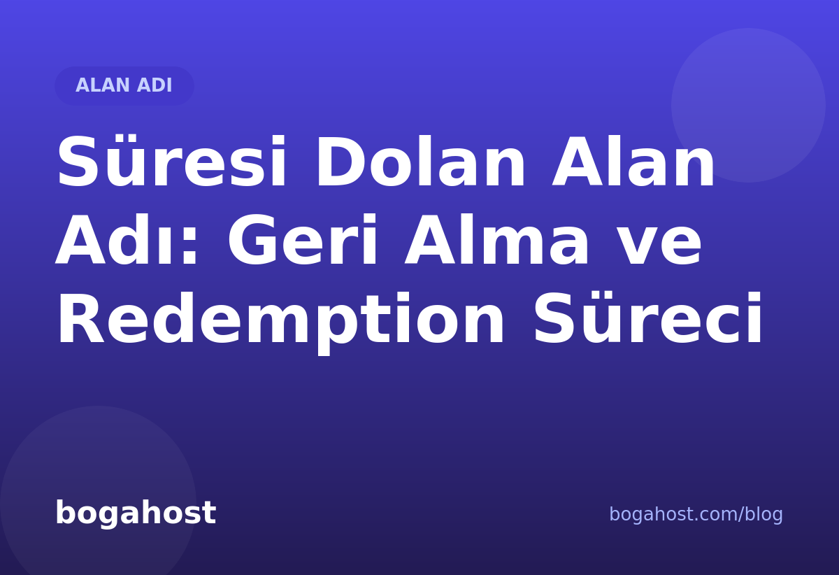 Süresi Dolan Alan Adı: Geri Alma ve Redemption Süreci