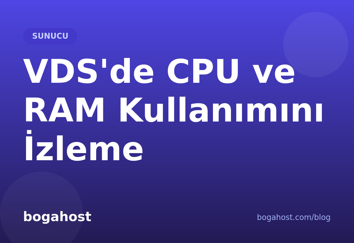 VDS'de CPU ve RAM Kullanımını İzleme