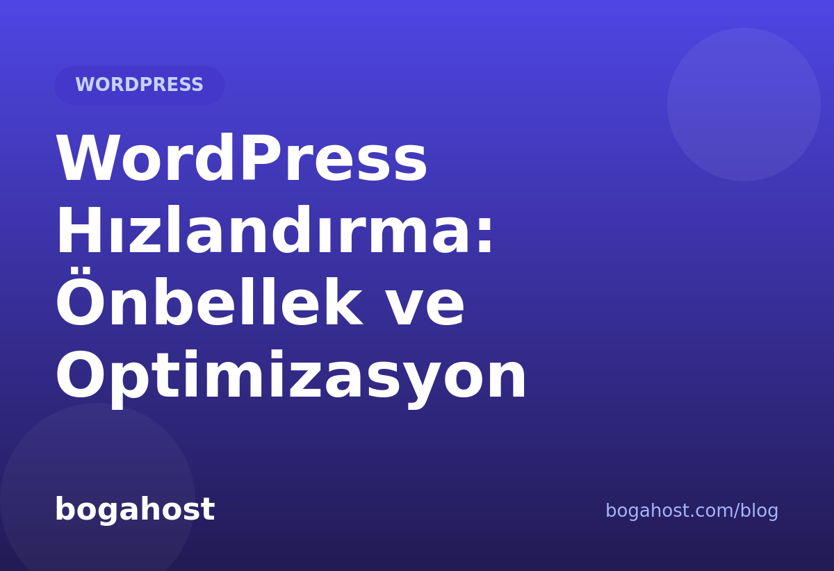 WordPress Hızlandırma: Önbellek ve Optimizasyon