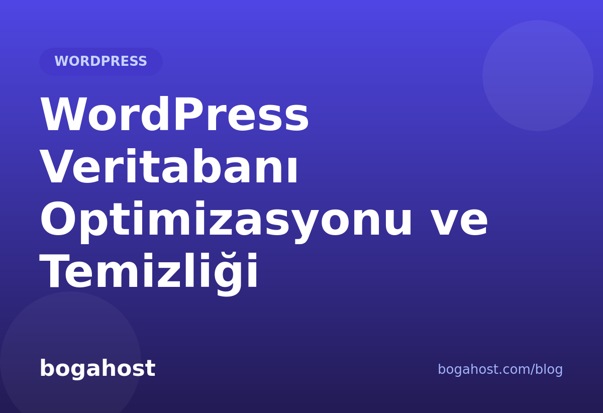 WordPress Veritabanı Optimizasyonu ve Temizliği